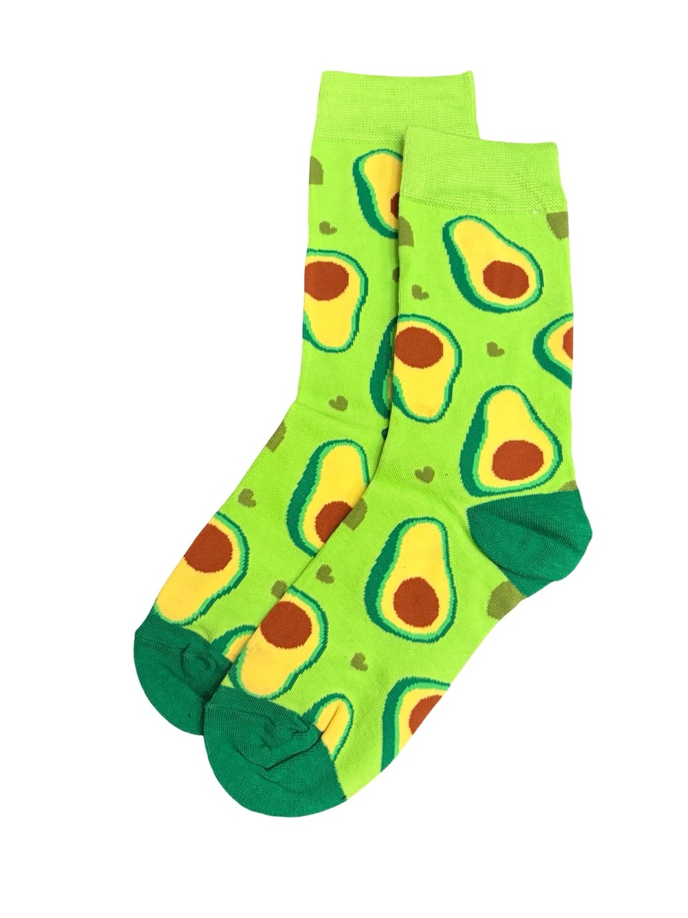 Avocado Novelty Crew Socks Green Food Fruit One Size Party Socks Colorful Socks